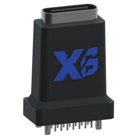 XB-TYP C 16P-8 XB DIP TYP C 插座 USB 16P 立式防水 Typ c USB 母座 DIP H=17,5